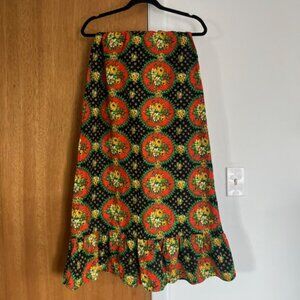 Vintage Floral Ruffle Skirt